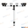 SOPORTE PORTACAÑAS NEGRO CUADRUPLE