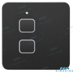 NEREIDE LIGHT SWITCH - 2 BUTTONS BLACK