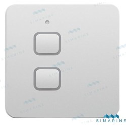 NEREIDE LIGHT SWITCH - 2 BUTTONS SILVER