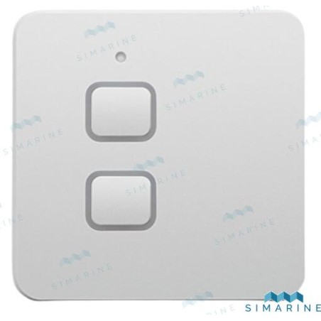 NEREIDE LIGHT SWITCH - 2 BUTTONS SILVER