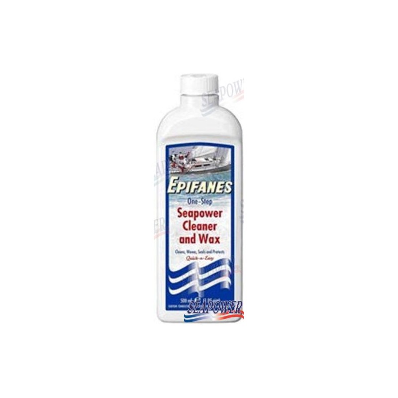 SEAPOWER CLEANER & WAX 500ML.