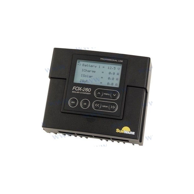 CONTROLADOR DE CARGA FOX260 20A LCD 12/