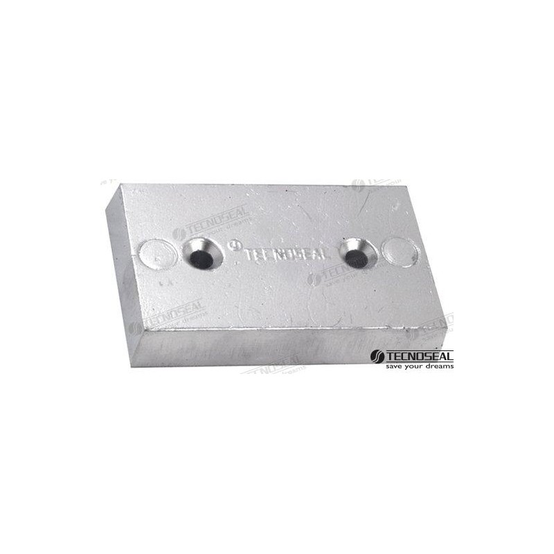 RECHTECKIGE ZINKANODE 110X65X20MM