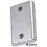 ZINC RECTANGULAR ANODE 70X50X15MM