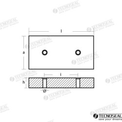 CALDAIA ZINC ANODE 300X150X26MM