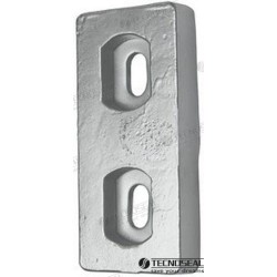 Zinkplattenanode 150 x 69 x 25 mm, 1,46 kg