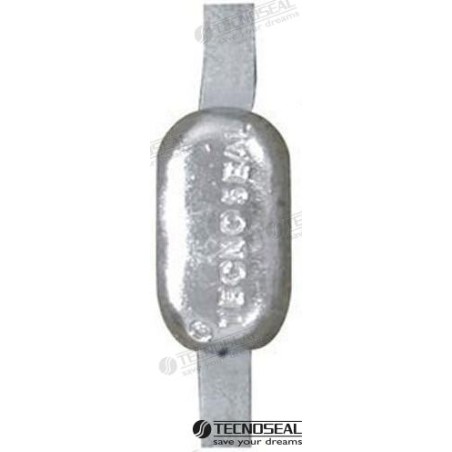 ZINC OVAL ANODE 300X25X5MM 1.8KG
