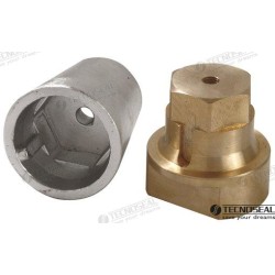 ANODO RADICE HEX, ZINC COMPLETO EJE 22