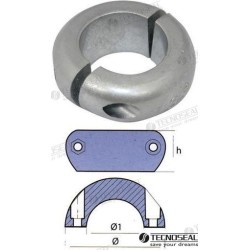 FLACHE ZINK-HALSKETTE 25,4 MM.