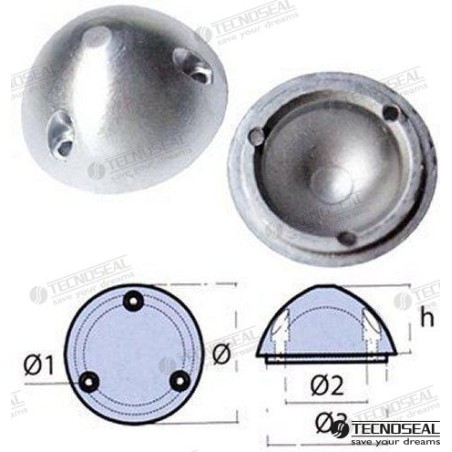 VARIPROP PROPELLER ANODE 95 Ø 56MM ZINC