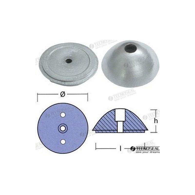 ANODO PARA VARIPROFILE Ø 55MM ZINC