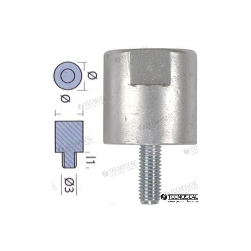 ANODO YANMAR BARRA MOTOR ZINC Ø 40MM