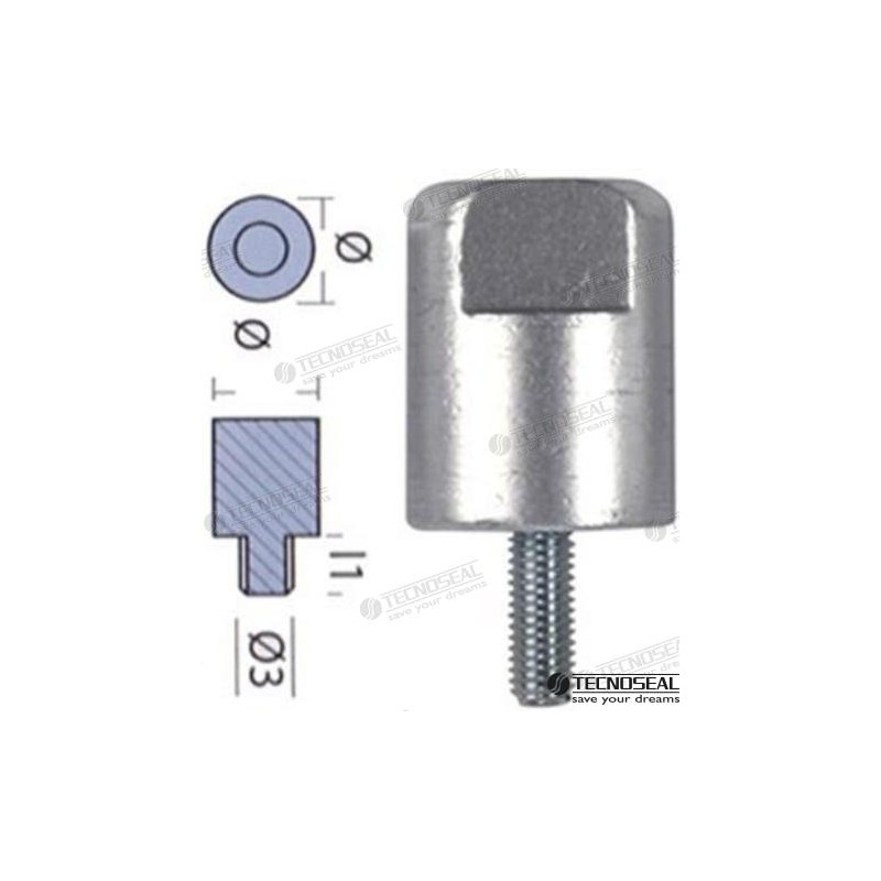 ANODO YANMAR BARRA MOTOR ZINC Ø 30MM