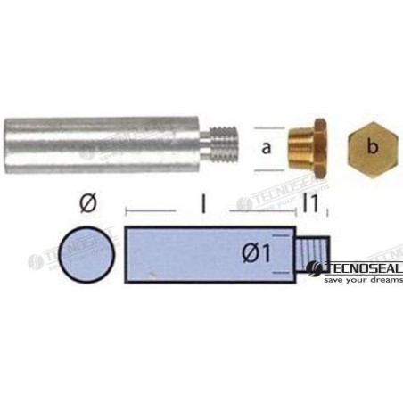 KOMPLETTE YANMAR-MOTORANODE L 50MM